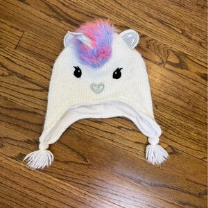Unicorn Knit Hat with Pom Pom